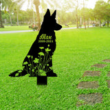 Personalized Dog Memorial Metal Stake - German shepherd Lover - German Shepherd Loss - Sympathy Gift | GearViral
