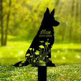 Personalized Dog Memorial Metal Stake - German shepherd Lover - German Shepherd Loss - Sympathy Gift | GearViral