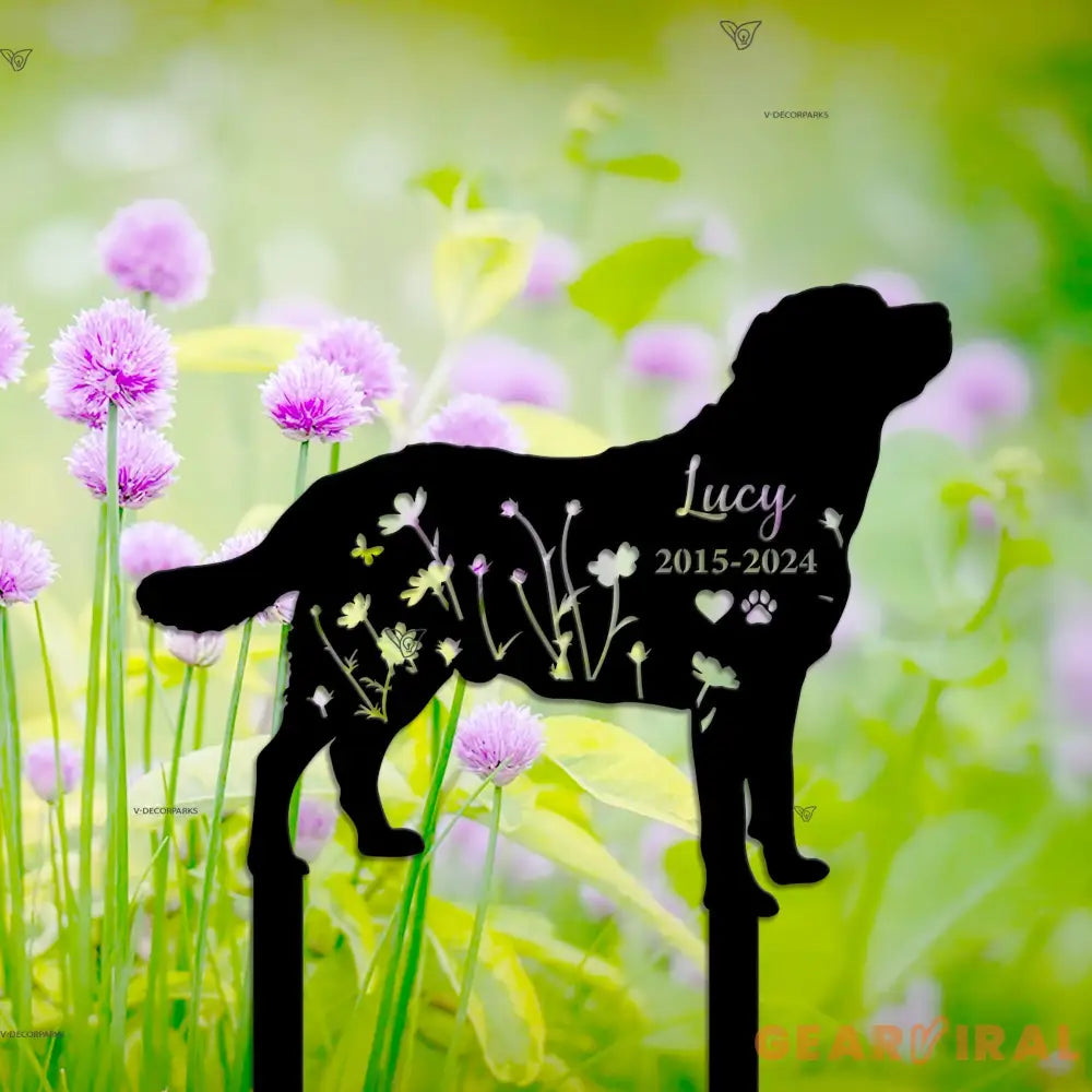 Personalized Dog Memorial Metal Stake - Labrador Retriever Lover - Labrador Retriever Loss - Sympathy Sign | GearViral