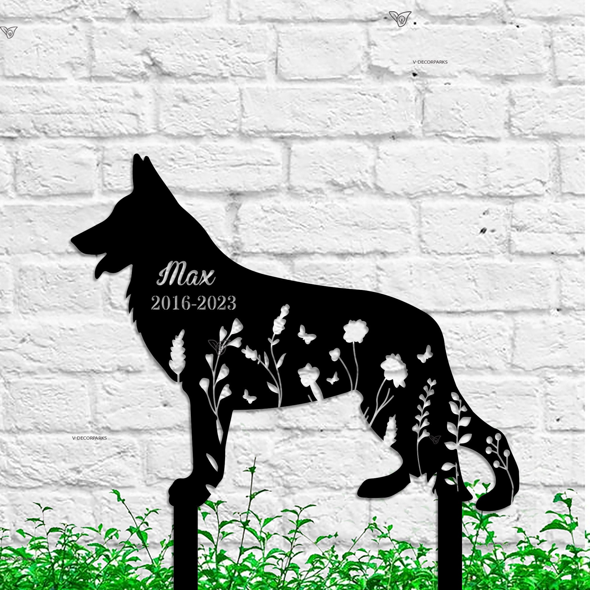 Personalized Dog Memorial Stake - German Shepherd - Metal Stake - German Shepherd Sign | GearViral
