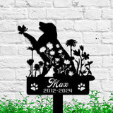 Personalized Dog Memorial Stake - Golden Retriever Memorial - Loss of Dog Gift - Golden Retriever Metal Grave Marker | GearViral