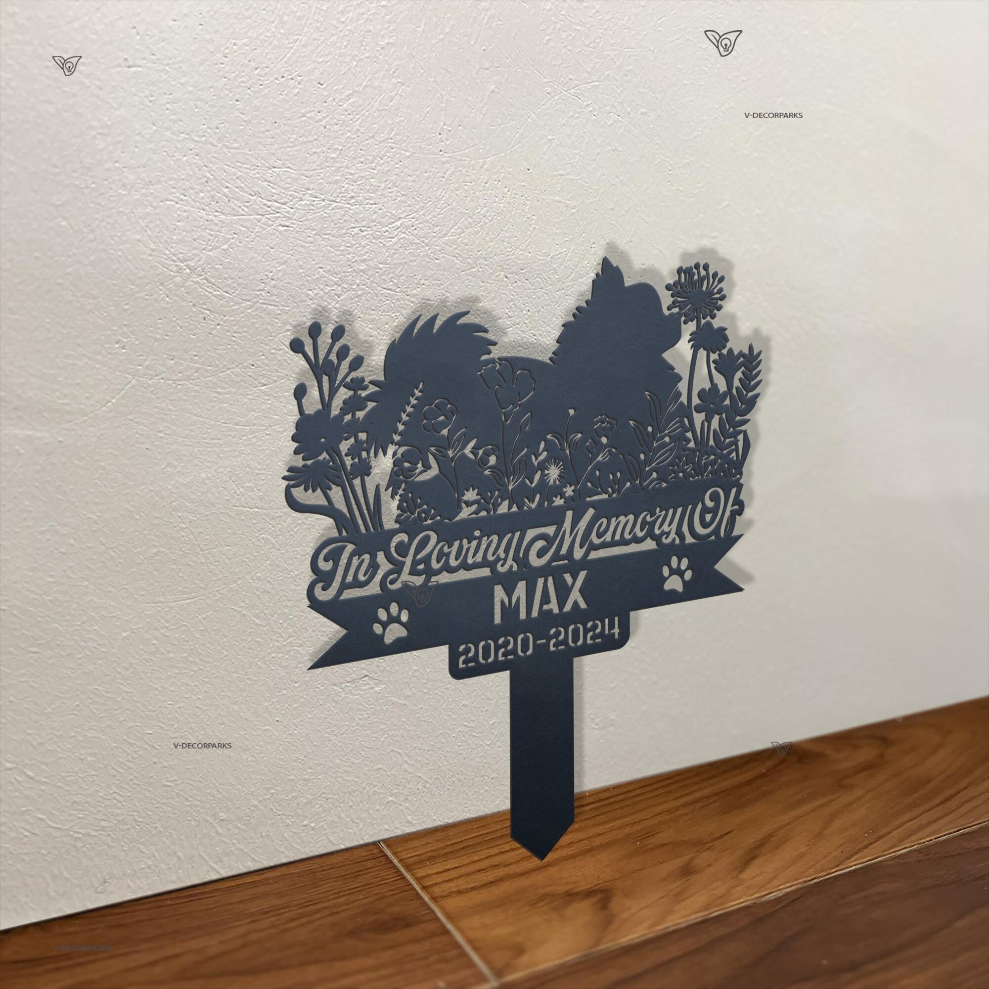 Personalized Dog Memorial Stake - Pomeranian Sign - Dog Garden Decor - Metal Stake | GearViral