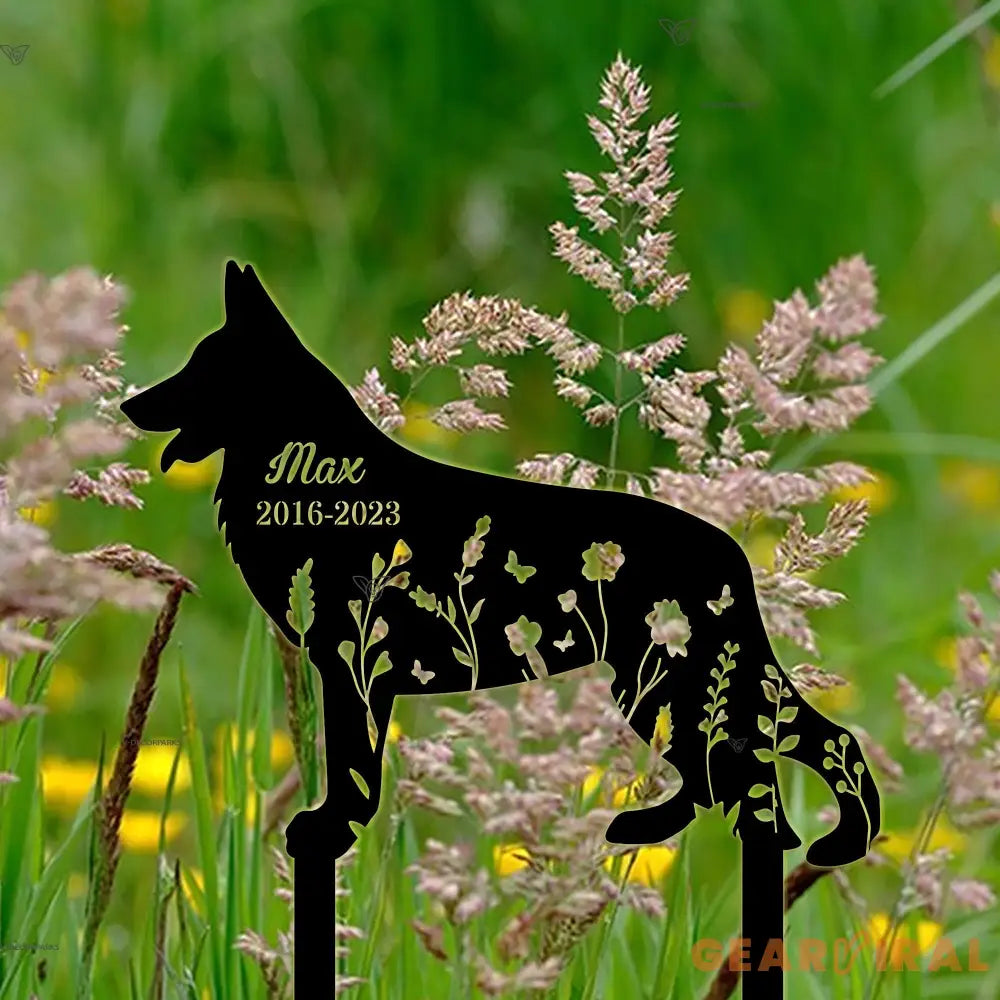 Personalized Dog Memorial Stake - German Shepherd - Metal Stake - German Shepherd Sign | GearViral