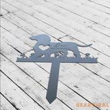 Personalized Dog Memorial Stake - Metal Stake - Dachshund Dog - Sympathy Sign | GearViral