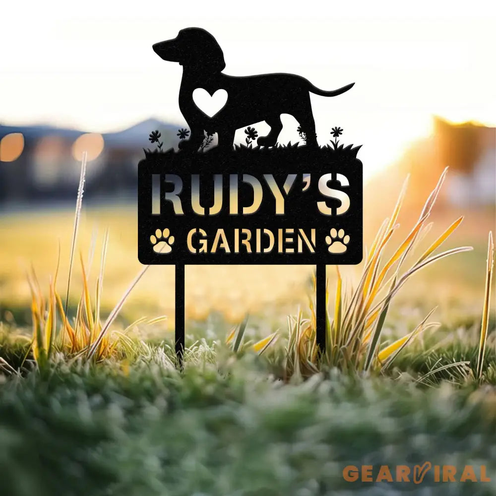 Personalized Dog Memorial Stake Metal Stake Dachshund Dog Sympathy Sign Remembrance Stake Cat Garden Sign Pet Grave