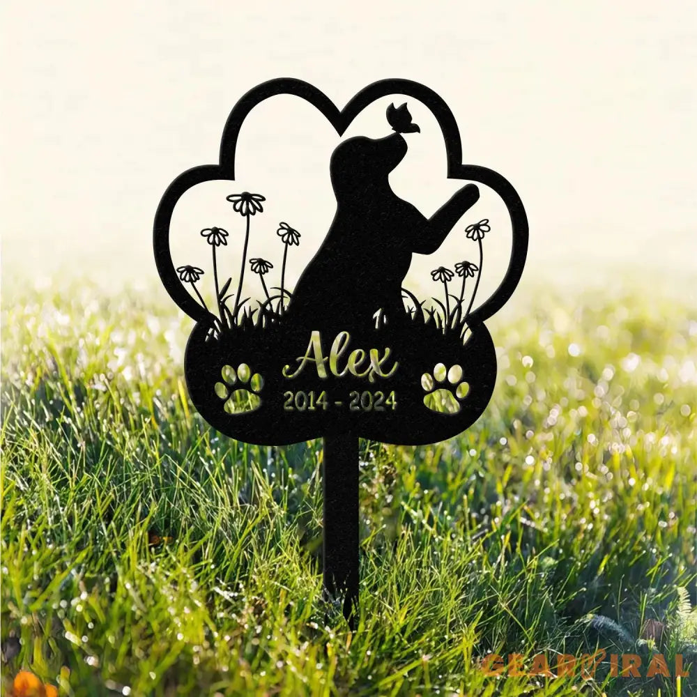 Personalized Dog Memorial Stake Metal Stake Labrador Retriever Sign Sympathy Sign Pet Grave Marker Remembrance Stake