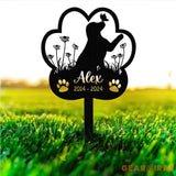 Personalized Dog Memorial Stake Metal Stake Labrador Retriever Sign Sympathy Sign Pet Grave Marker Remembrance Stake