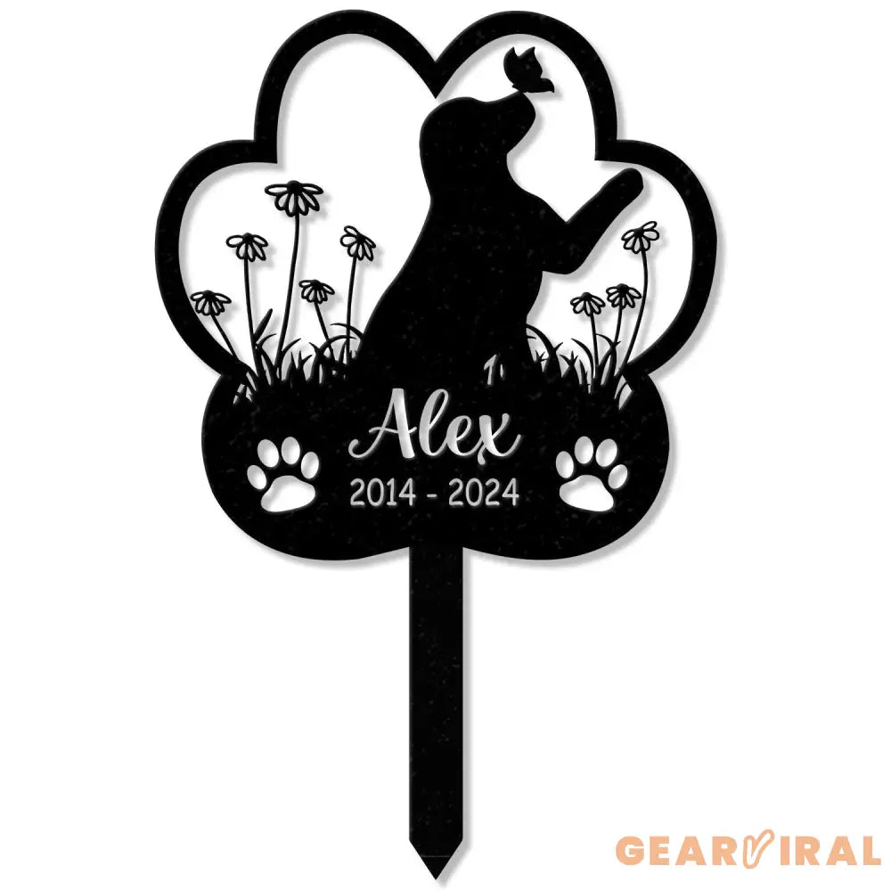 Personalized Dog Memorial Stake Metal Stake Labrador Retriever Sign Sympathy Sign Pet Grave Marker Remembrance Stake