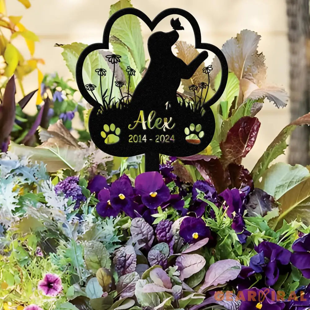 Personalized Dog Memorial Stake Metal Stake Labrador Retriever Sign Sympathy Sign Pet Grave Marker Remembrance Stake