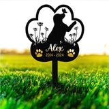 Personalized Dog Memorial Stake, Metal Stake, Labrador Retriever Sign, Sympathy Sign, Pet Grave Marker, Remembrance Stake, Dog Garden Sign