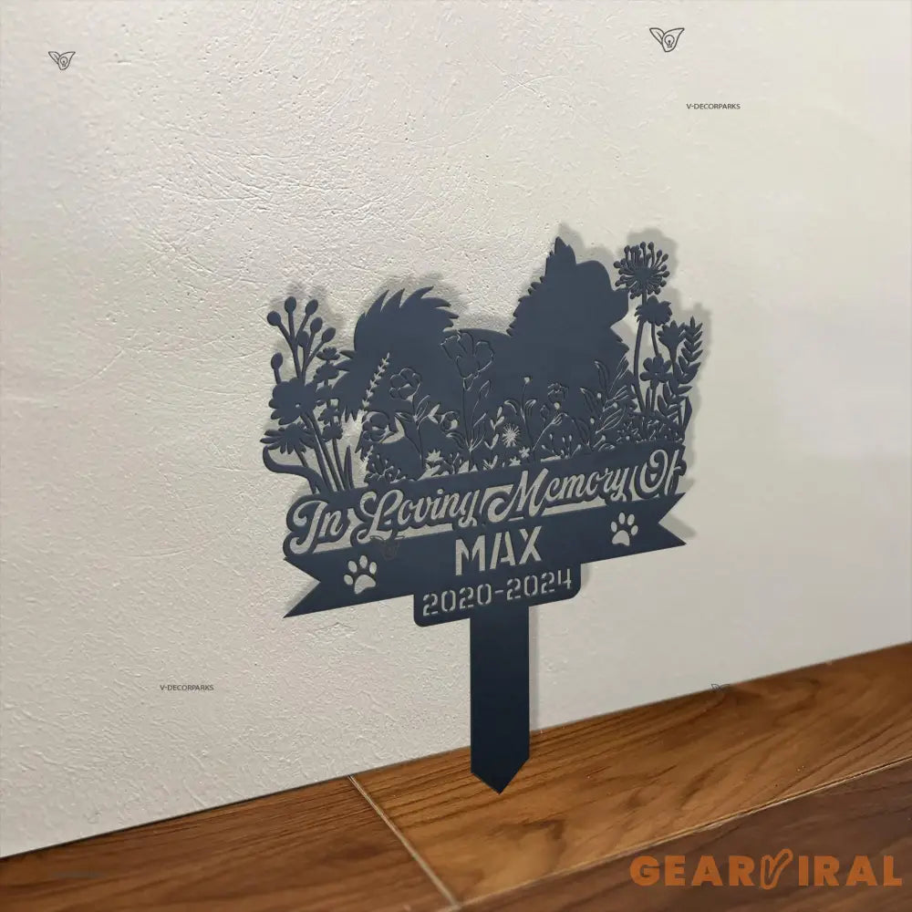 Personalized Dog Memorial Stake - Pomeranian Sign - Dog Garden Decor - Metal Stake | GearViral