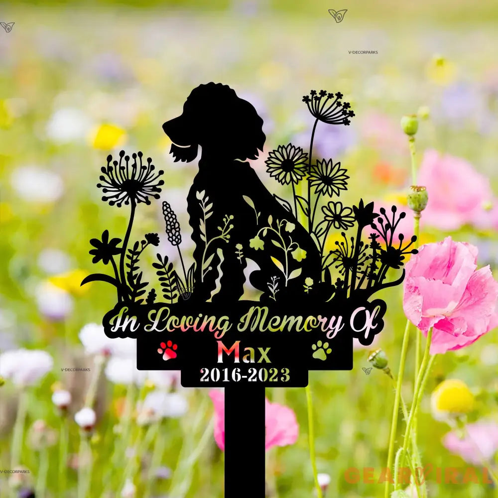Personalized Dog Memorial Stake - Poodle - Metal Stake - Poodle Sign | GearViral