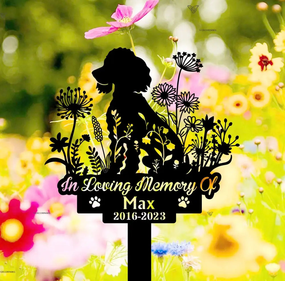 Personalized Dog Memorial Stake - Poodle - Metal Stake - Poodle Sign | GearViral