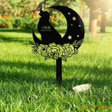 Personalized Dog & The Moon Memorial Stake Golden Retriever Sign Sympathy Sign Pet Grave Marker Remembrance Stake Dog