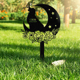 Personalized Dog & The Moon Memorial Stake, Golden Retriever Sign, Sympathy Sign, Pet Grave Marker, Remembrance Stake, Dog Garden Sign