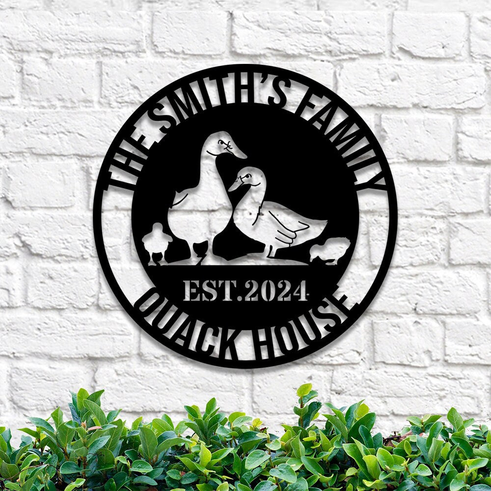 Personalized Duck Farm Sign - Duck Gift - Custom Duck Quack House Metal Sign - Lake Farmhouse Decor | GearViral