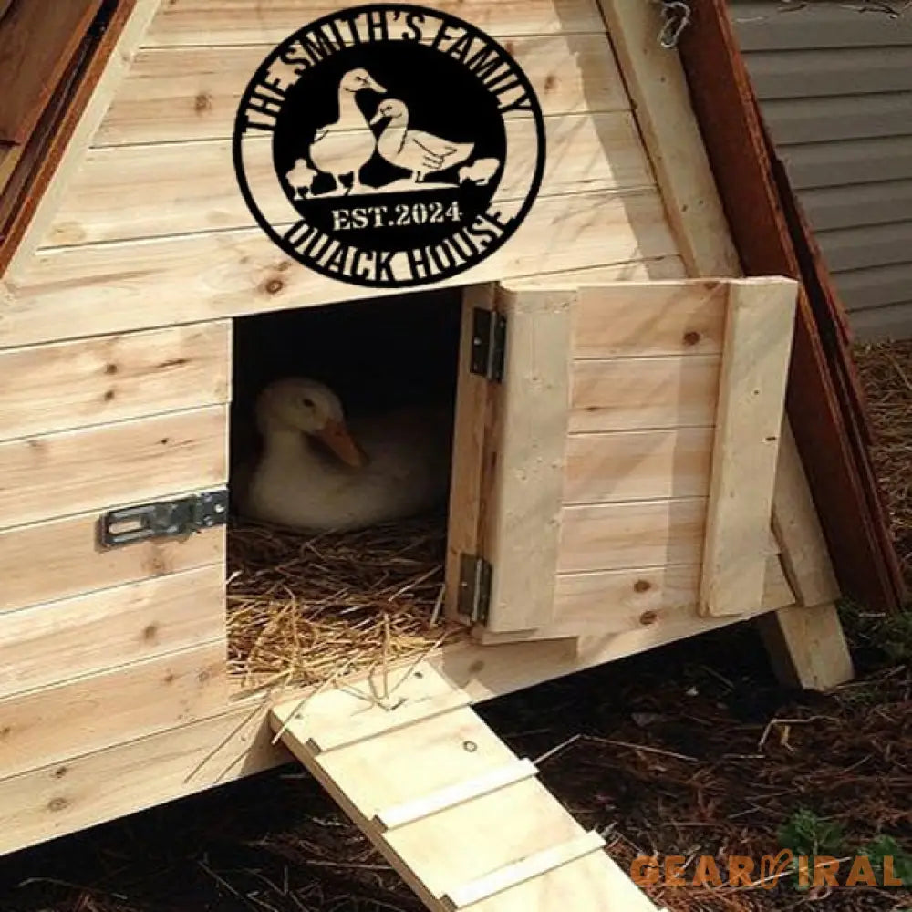 Personalized Duck Farm Sign - Duck Gift - Custom Duck Quack House Metal Sign - Lake Farmhouse Decor | GearViral