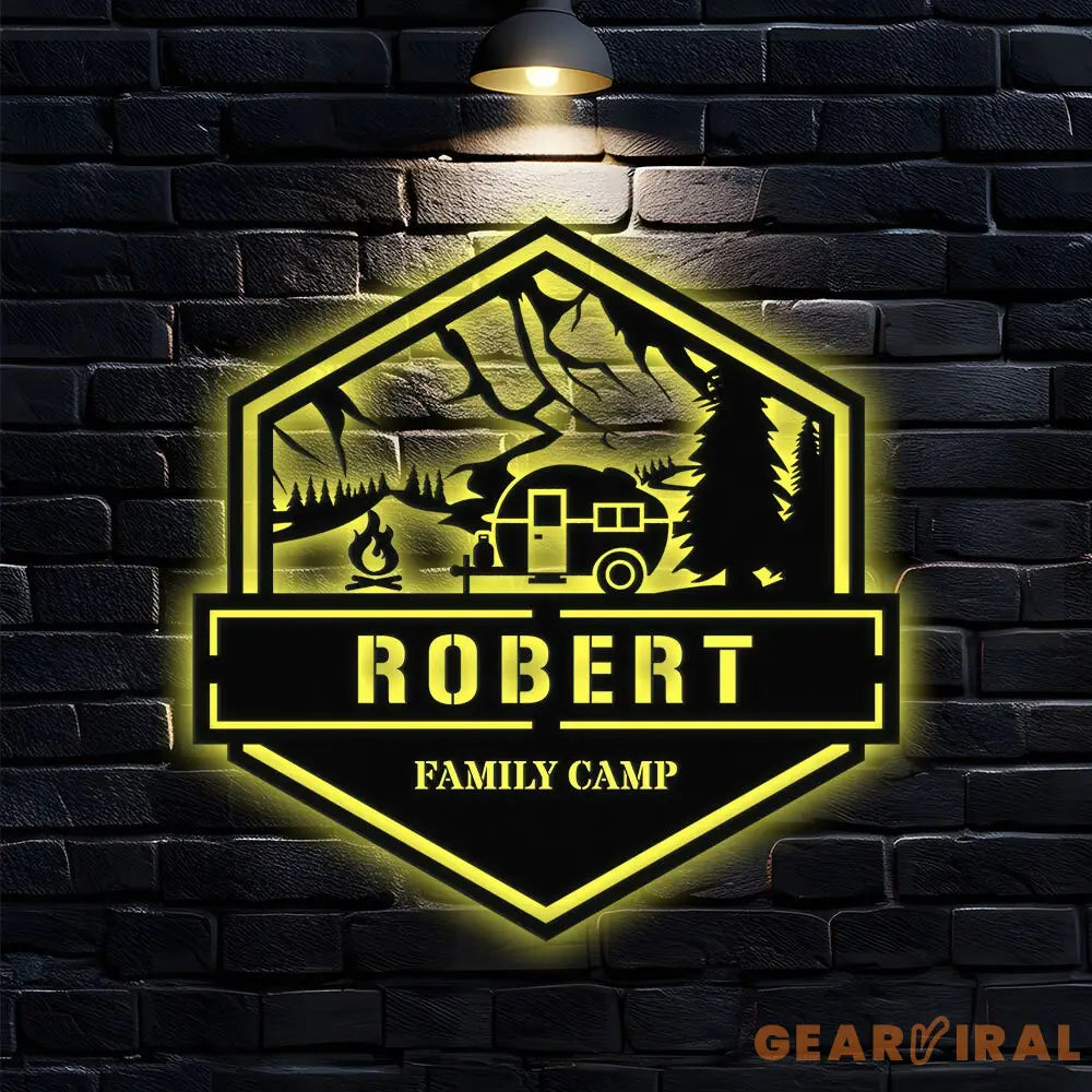 Personalized Family Camp name Metal Sign - Camping Metal Sign - Personalize Camp Metal Sign - Metal Decor - Camping