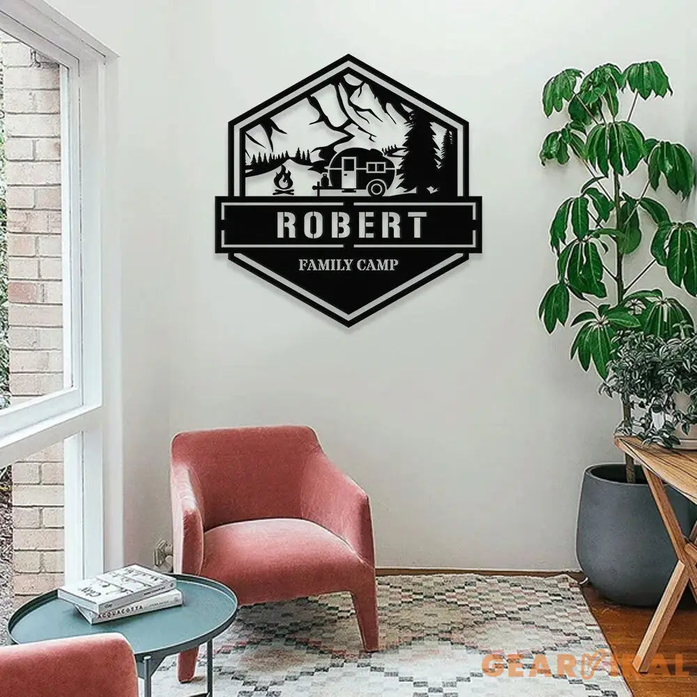 Personalized Family Camp name Metal Sign - Camping Metal Sign - Personalize Camp Metal Sign - Metal Decor - Camping