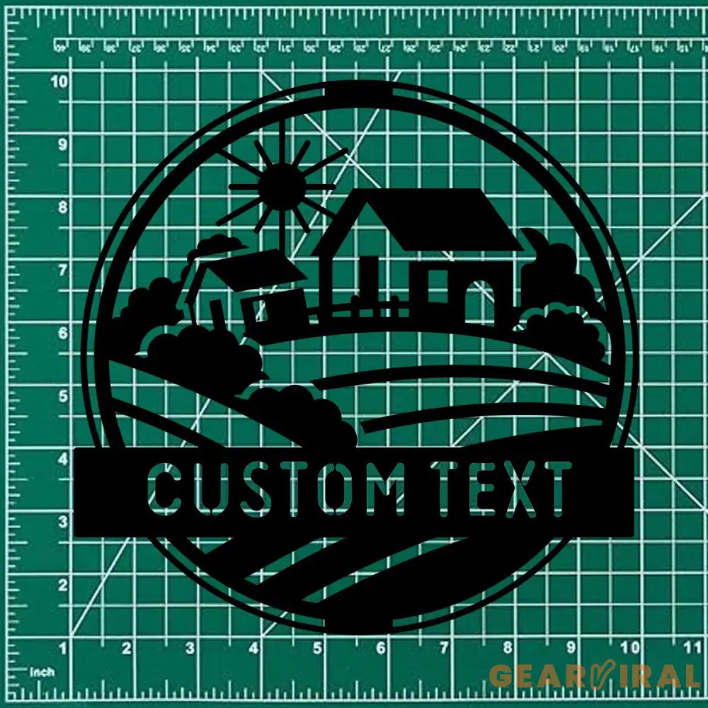 Personalized Family Name Farm Metal Sign - Wall ArtDecor - Personalize Farm Home Sign - Metal Farm Family Name - Garden