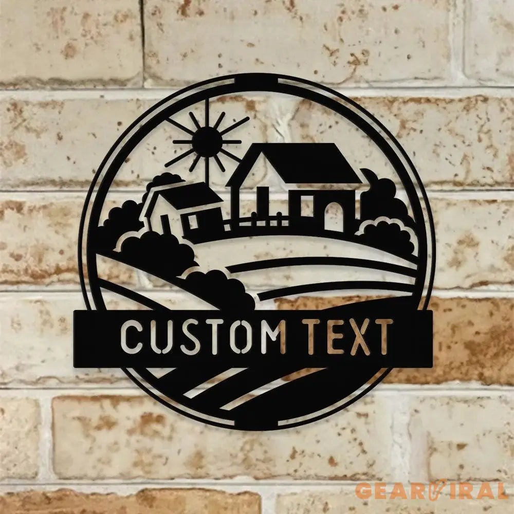 Personalized Family Name Farm Metal Sign - Wall ArtDecor - Personalize Farm Home Sign - Metal Farm Family Name - Garden