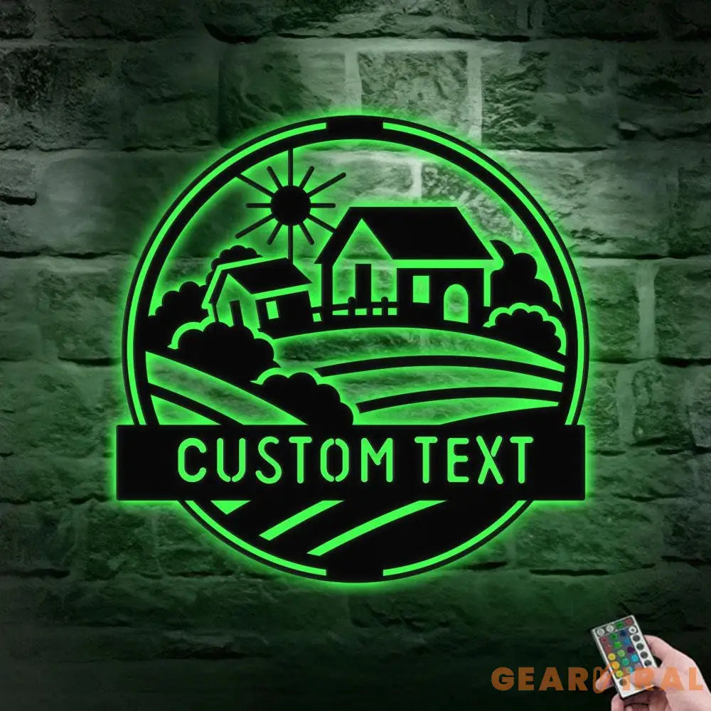 Personalized Family Name Farm Metal Sign - Wall ArtDecor - Personalize Farm Home Sign - Metal Farm Family Name - Garden