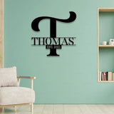 Personalized Family Name Metal Art Name Sign Closing Gift Metal Monogram Housewarming Wedding Monogram Anniversary