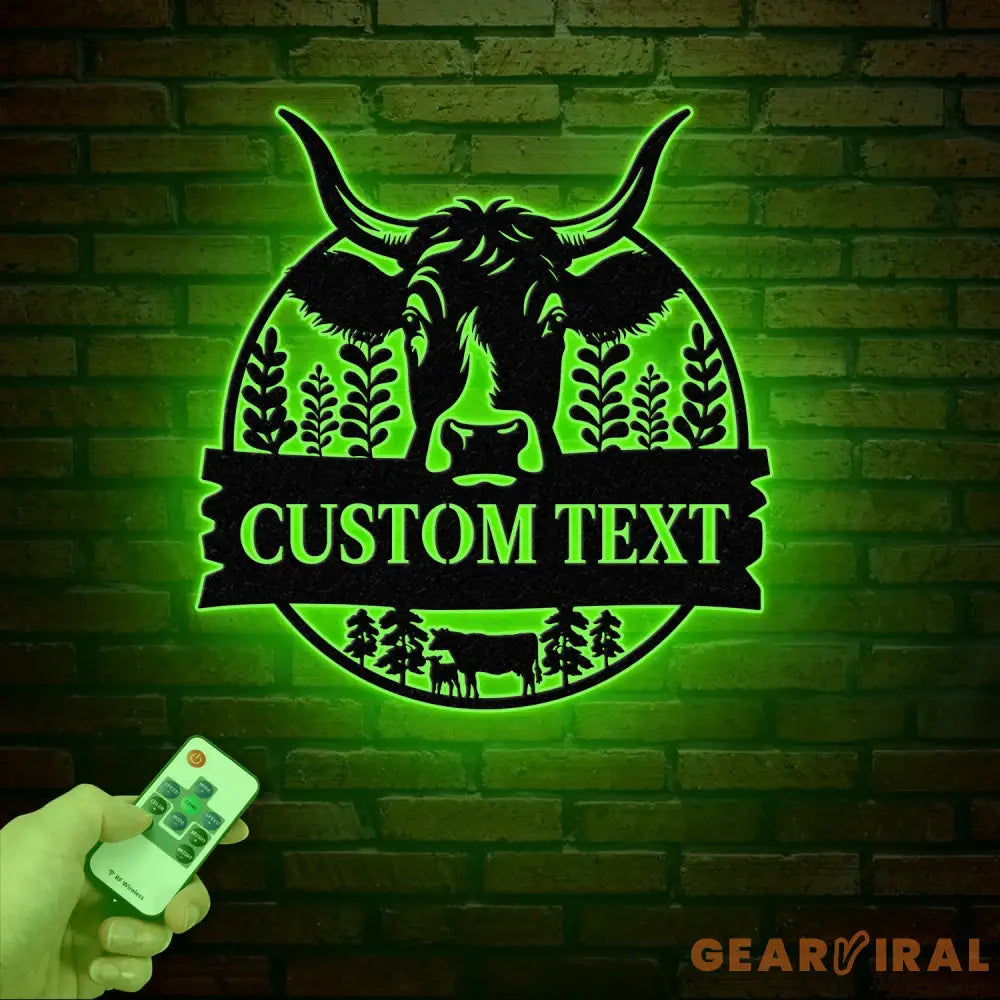 Personalized Family Name Metal Cow Farm Sign with Led Lights Custom Farmer Sign Farmhouse Decor Farm Animals Sign Cow