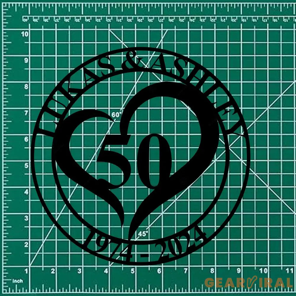 Personalized Family Name Metal Sign Last Name Sign Initial Metal Monogram Door Hanger Wedding Monogram Anniversary