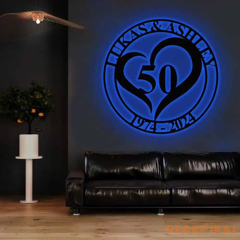 Personalized Family Name Metal Sign Last Name Sign Initial Metal Monogram Door Hanger Wedding Monogram Anniversary