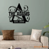Personalized Family Name Metal Sign | Metal Name Monogram with Established Date | Housewarming Gift | Wedding Gift