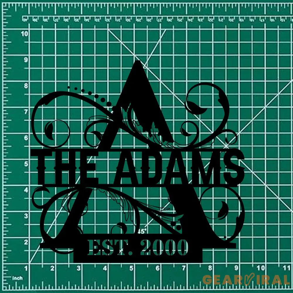 Personalized Family Name Metal Sign | Metal Name Monogram with Established Date | Housewarming Gift | Wedding Gift