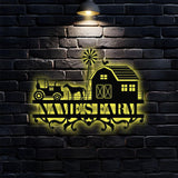 Personalized Farm Life Metal Sign - Wall Art Decor - Personalize Farm Home Sign - Metal Farm Family Name - Farm Decor, Housewarming