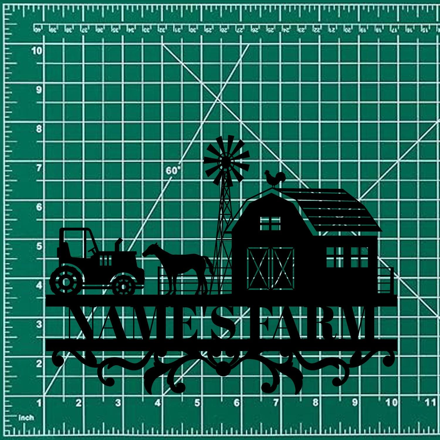 Personalized Farm Life Metal Sign - Wall Art Decor - Personalize Farm Home Sign - Metal Farm Family Name - Farm Decor, Housewarming