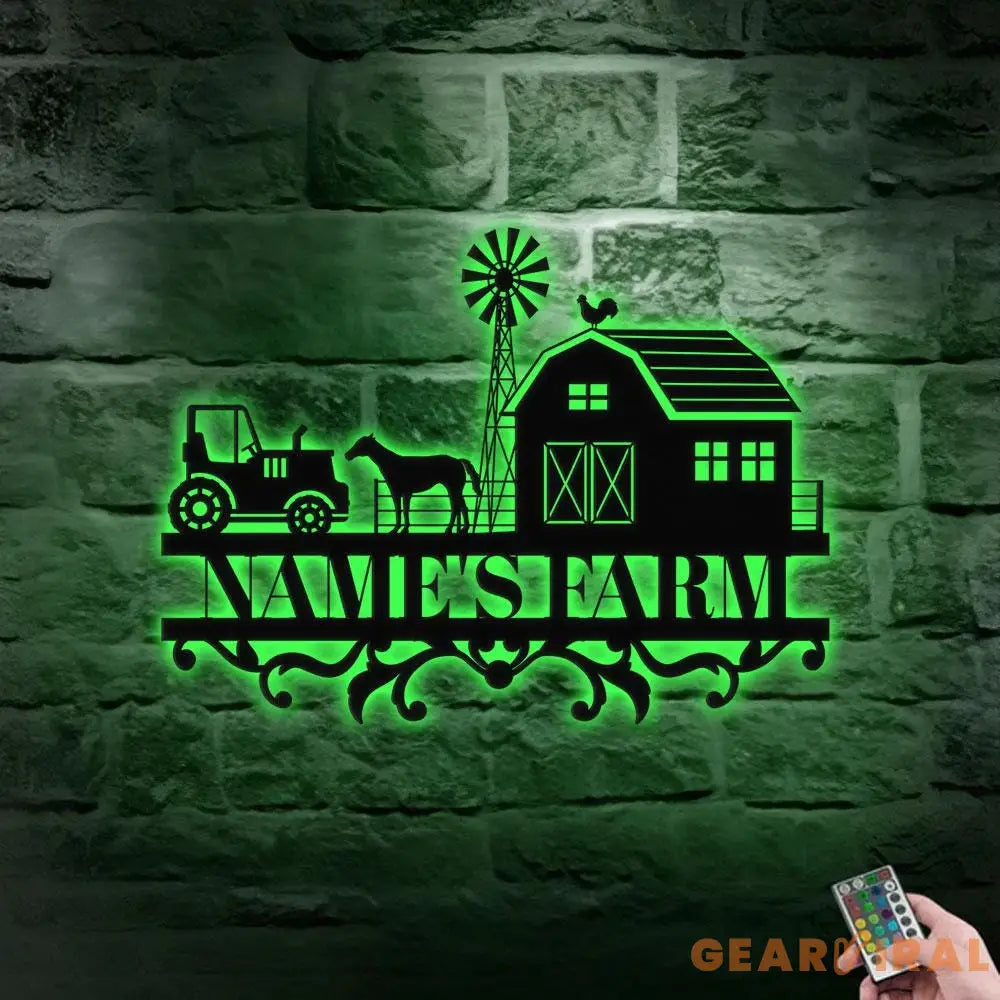 Personalized Farm Life Metal Sign - Wall Art Decor - Personalize Farm Home Sign - Metal Farm Family Name - Farm Decor