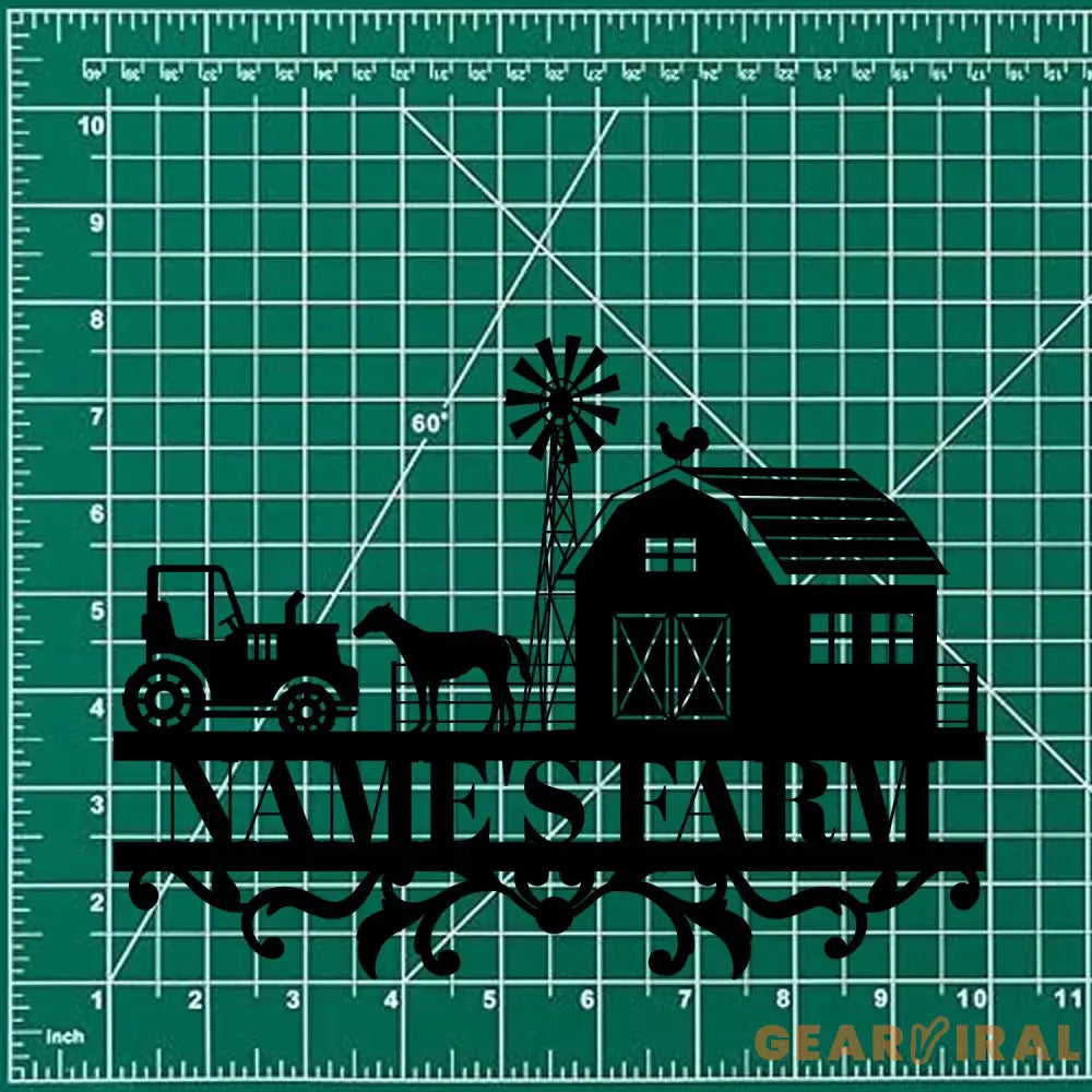 Personalized Farm Life Metal Sign - Wall Art Decor - Personalize Farm Home Sign - Metal Farm Family Name - Farm Decor