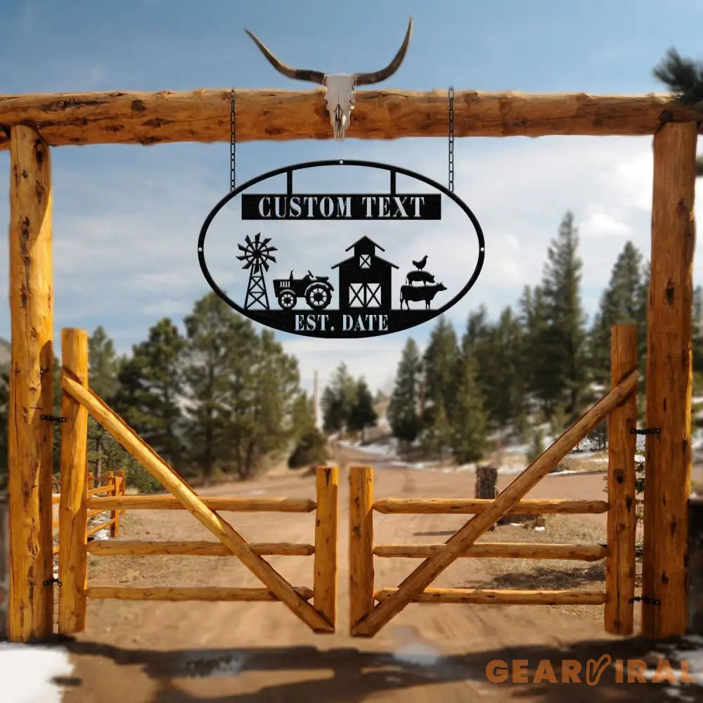 Personalized Farm Metal Sign Farm Sign Personalized Farmhouse Sign Custom Farm Decor Farm House Decor Ranch Metal Sign