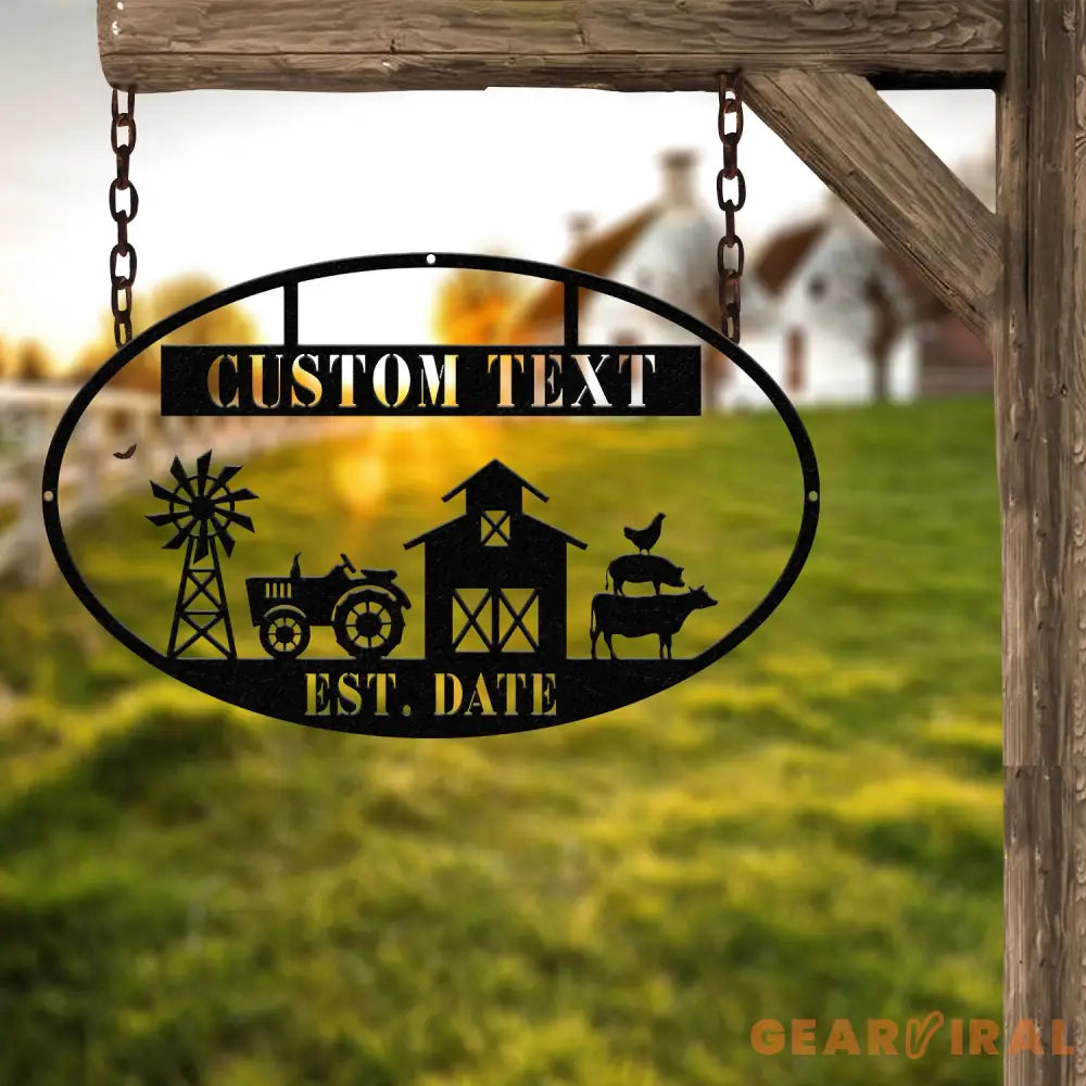 Personalized Farm Metal Sign Farm Sign Personalized Farmhouse Sign Custom Farm Decor Farm House Decor Ranch Metal Sign
