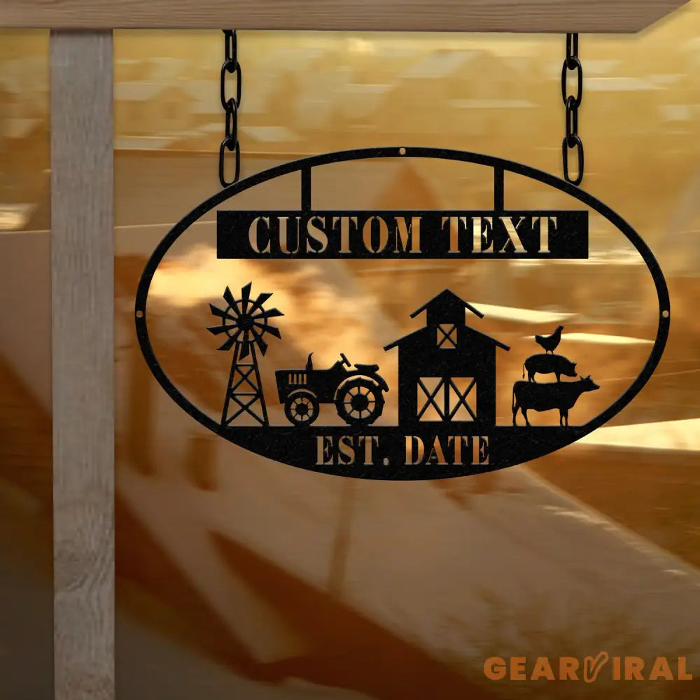 Personalized Farm Metal Sign Farm Sign Personalized Farmhouse Sign Custom Farm Decor Farm House Decor Ranch Metal Sign
