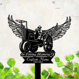 Personalized Farmer on tractor Memorial Stake - Tractor Memorial - Farmer Loss - Metal Stake | GearViral