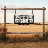 Personalized Farmhouse Sign,Metal Farm Sign,Custom Metal Farm Name Sign,Metal Barn Sign,Ranch Metal Sign,Farmer Gift,Christmas Farm Sign