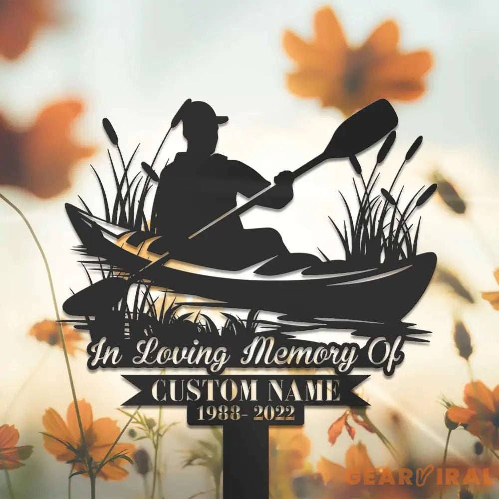 Personalized Fisherman Memorial Stake Metal - Fisher Gift - Custom Fishing Memorial - Fisher Memorial Gift | GearViral