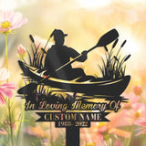 Personalized Fisherman Memorial Stake Metal - Fisher Gift - Custom Fishing Memorial - Fisher Memorial Gift | GearViral