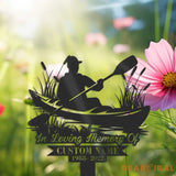 Personalized Fisherman Memorial Stake Metal - Fisher Gift - Custom Fishing Memorial - Fisher Memorial Gift | GearViral