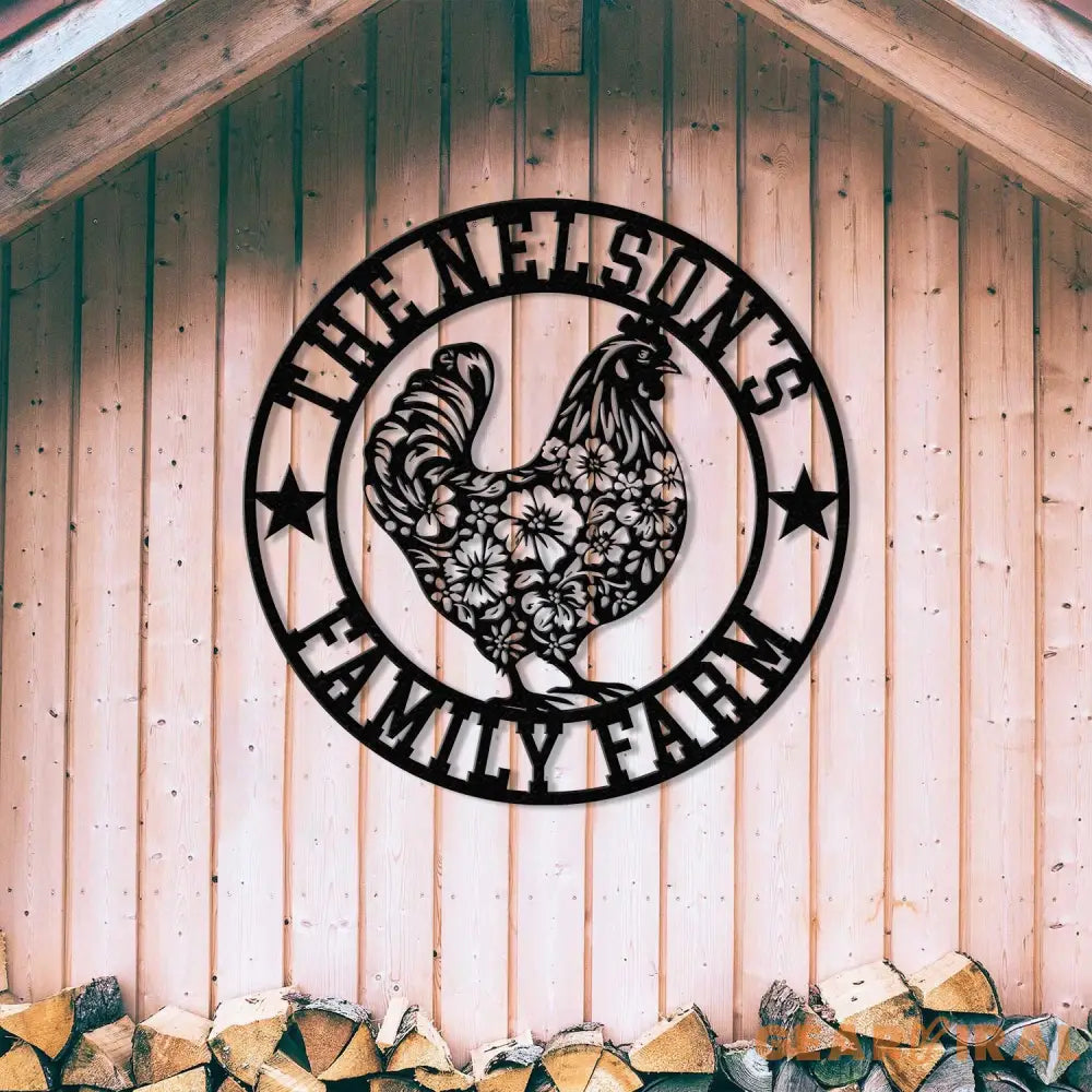 Personalized Floral Chicken Coop Sign with Led Light Hen House Coop Sign Farm Metal Sign Metal Chicken Coop Sign Custom
