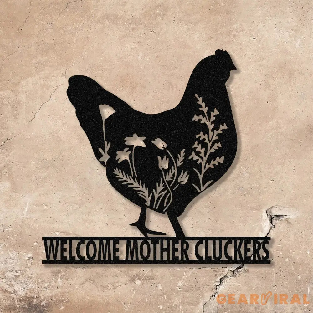 Personalized Floral Chicken Farm Metal Sign with LED Lights Outdoor Decor Farmer Gift Home Decor Custom Metal Sign