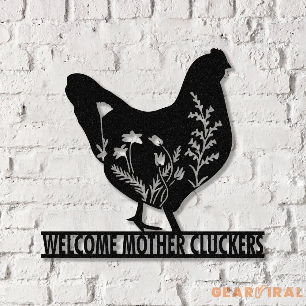 Personalized Floral Chicken Farm Metal Sign with LED Lights Outdoor Decor Farmer Gift Home Decor Custom Metal Sign
