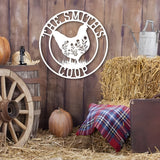 Personalized Floral Chicken Farm Sign, Hen House Decor, Chicken Coop Sign, Outdoor Decor, Farmer Gift, Farm Sign, Hen House Sign, Coop Decor