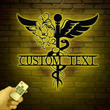 Personalized Floral Nurse Metal Sign RN LPN CNA Gifts Mother’s Day Gift for Nurses Custom Family Name Sign Doctor Gift