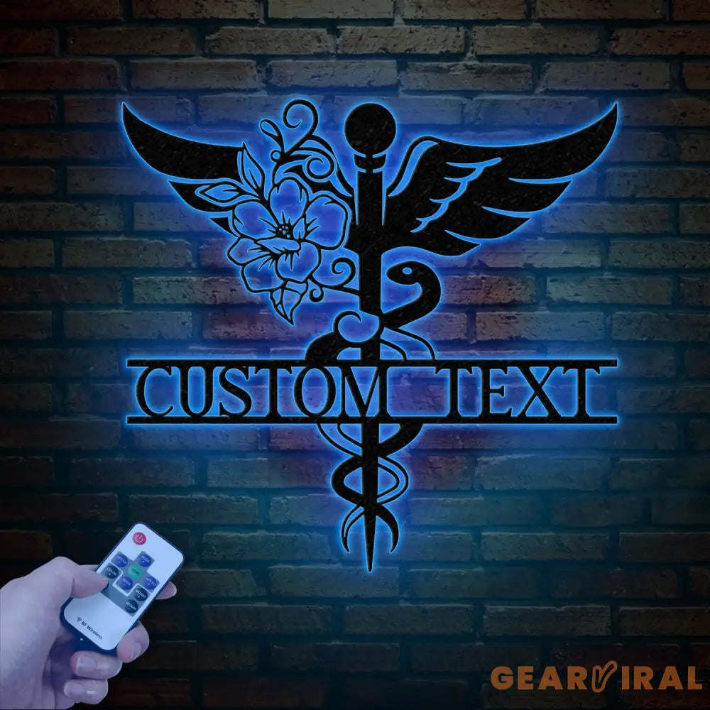 Personalized Floral Nurse Metal Sign RN LPN CNA Gifts Mother’s Day Gift for Nurses Custom Family Name Sign Doctor Gift